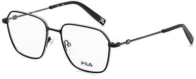 Fila VFI308 bril, Semi Matt Black W/Grey Parts, 52 Unisex volwassenen, Semi-mat Black W/Grey Parts