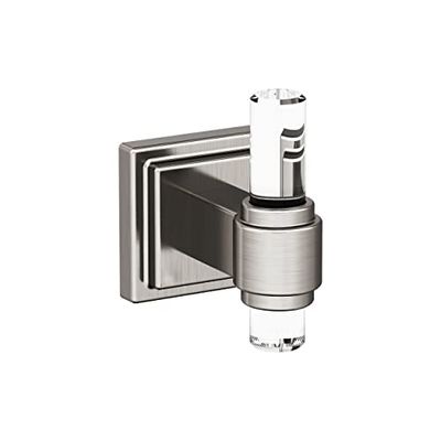 Amerock BH36060CG10 - Gancho para bata individual de níquel transparente/cepillado | 2-15/16 pulgadas (75 mm) de longitud | Glacio | Gancho de toalla para baño | Accesorios de baño