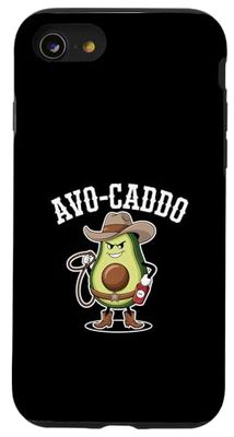 Avo-Caddo Cowboy Avocado Cartoon Fun Case for iPhone SE (2020) / 7 / 8