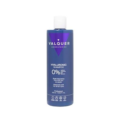 Valquer Hyaluronic Acid Shampoo. Extra hydration and vitality. For all hair types. Zero%- 400 ml