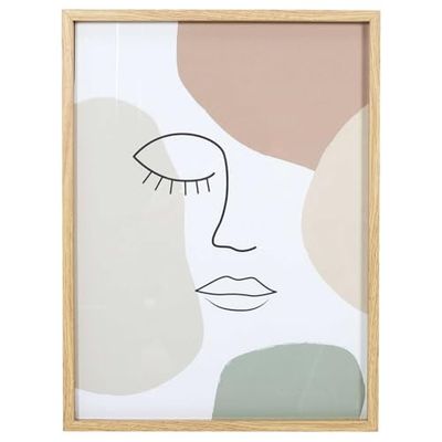 HOME DECO FACTORY, HD1941 - Marco de Pared Arty de 45 cm, decoración de Pared Elegante y Moderna, instalación Sencilla, diseño Original, Colores Rosa, Blanco, Beige, Verde