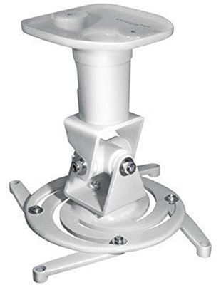 PureMounts SPIDER-PLUS Supporto da soffitto per proiettore, inclinabile a 25 °, girevole, distanza dal soffitto: 225 mm, max. 15 kg, distanza tra i fori 180-310 mm, bianco