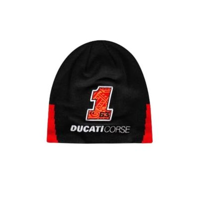 Valentino Rossi 63 Bagnaia Czapka - Ducati Dual Line, Męska, Jeden rozmiar, Czarny, czarny, rozmiar uniwersalny