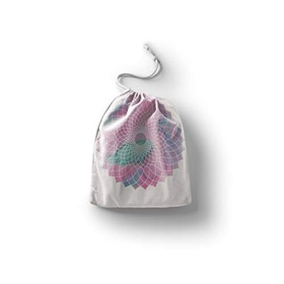 Bonamaison Printed Cotton Produce Bag with Drawstring, Reusable Grocery Bag, Biodegradable Eco-Friendly Bags, Travel Pouch, Sachet Bags, Shopping Bag, Eco Friendly, Foldable, Size: 12x15 Cm