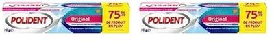 Polident Original, Crème Fixative Extra Forte, Pour Prothèses Dentaires Partielles ou Complètes, 70g (Lot de 2)