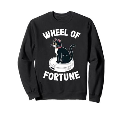 Wheel Of Fortune Robot Vacuum Cleaner Funny Cat Sweatshirt
