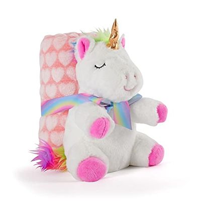 Perletti TOYS Pluche tiara eenhoorn met deken in geschenkverpakking (ST1)
