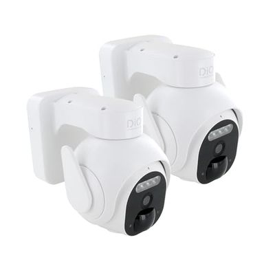 DiO - Set di 2 fotocamere esterne rotanti con batteria da 3 MP