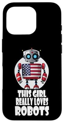 This girl really loves robots, Robotics for Kids Robot Case for iPhone 16 Pro