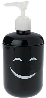 Spirella 40.07316 SMILING Distributeur à savon Plastique Noir 7 x 7 x 16 cm