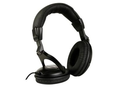 Velleman Casque stéréo numérique, Bandeau Robuste Ajustable, Haut-Parleur Dynamique Ø 40 mm, Plage de fréquences 20-20000 Hz, Parfait pour Les DJ, câble de 2 m, 185 g, Noir
