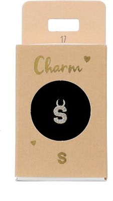 Depesche 11834-017 Charm Lettera S, Pendente Placcato Oro per collane, bracciali e Orecchini, Ideale Come Piccolo Regalo, Multicolore, Normal