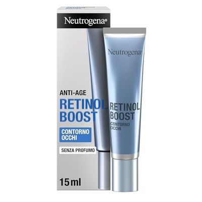 Neutrogena Retinol Boost Crema Contorno Occhi con Retinolo Puro e Acido Ialuronico, Contro i segni dell'invecchiamento nella zona del contorno occhi, senza profumo, 1 x 15 ml