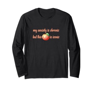 Ansia Cronica Culo Iconico Kawaii Pesca Divertente Maglia a Manica