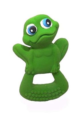 Lanco 8424678908703 kikker bijtring; 100% natuurlijk rubber, groen, 200 g
