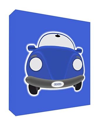 Feel Good Art CAR2020-04ES - Toile décorative épaisse et solide, motif Voiture, bleu, 51 x 51 x 4 cm