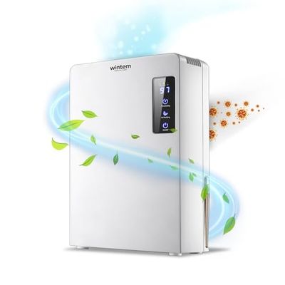 Uranus Déshumidificateur Compact Portable avec fonction Humidificateur Déshumidification Intelligent 70 Watt Réservoir 2200 ml avec Système d'alarme