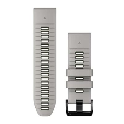 Cinturino Originale Garmin, 26mm, QuickFit, Silicone, Fog Gray & Moss (stile Garmin epix 2 Pro)