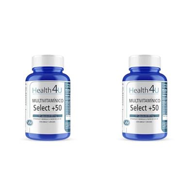 H4U Multivitamínico Select +50 30 cápsulas - Complemento vitamínico especial para personas mayores (Paquete de 2)