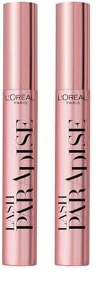 L'Oréal Paris Intense Volume Mascara, Volumising and Lengthening, Infused with Castor and Floral Oils to Condition Eyelashes, Suitable for Sensitive Eyes, Soft Fibre Brush, Lash Paradise, Black