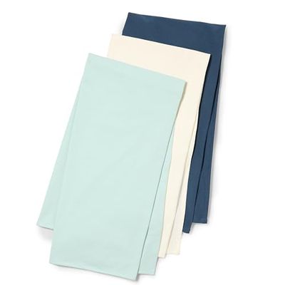 Amazon Essentials x Sofia Grainge Lot Langes pour Emmaillotage 107 x 107 cm Mixte Bébé, Lot de 3, Bleu Marine/Ivoire/Vert Pâle, Taille unique
