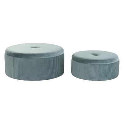 REPOSAPIES SET 2 POLIESTER MDF 70X70X28 TERCIOPELO_AlexandreHouse
