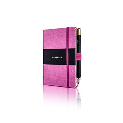 Castelli RQ21/25-444 Pocket Lined Ruled Tucson Notebook - Pink