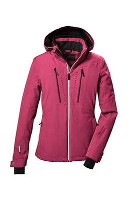 killtec Donna Giacca da sci/giacca funzionale con cappuccio con zip, paraneve e ventilazione sotto le ascelle KSW 41 WMN SKI JCKT, rose, 40, 41974-000