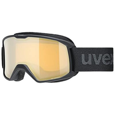 Uvex elemnt FM Gafas de esquí, Adultos unisex, black mat/gold-LGL, one size