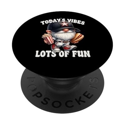 Funny Baseball Saying For Men With Gnome Baseball Grandpa PopSockets PopGrip Adhesivo
