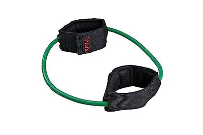 SPRI Xercuff - Fascia di resistenza per gambe, con polsini imbottiti antiscivolo, colore verde, leggero