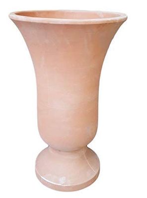 VASO COPPA IN TERRACOTTA, FATTO A MANO; ALTEZZA CM. 78, DIAMETRO CM. 48. MADE IN ITALY DI VASERIE RINALDI. ARREDO ESTERNO/CASA/TERRAZZO/GIARDINO/OUTDOOR.