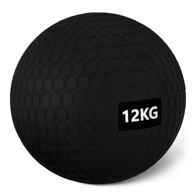 Amazon Basics, Palle mediche/slam ball per esercizi, 12 kg, Nero
