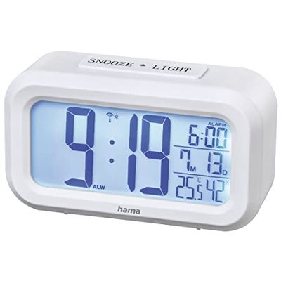 Hama Horloge numérique RC 660, plastique, blanc, M