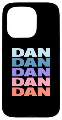 Funny Modern Repeated Text Design Dan Case for iPhone 15 Pro