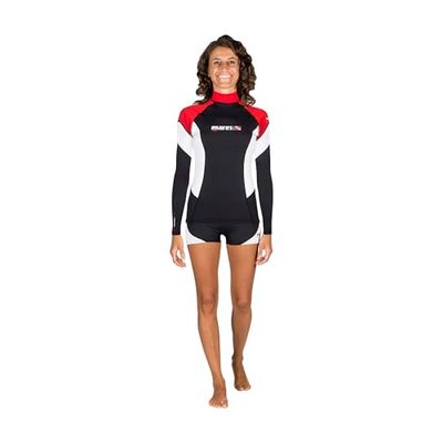 Mares Unisex Vuxen Utslag Guard Trilastic L-ärm Dc Shedive Bikini Top, Flerfärgad, XXS