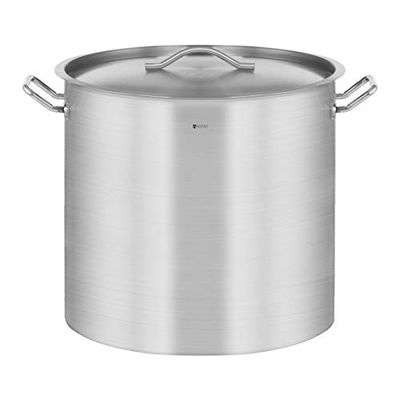 Royal Catering Pentola Per Induzione Pentola Acciaio Inox RCST-71LI-E (Acciaio Inox, 70 L, Fondo 5 mm)