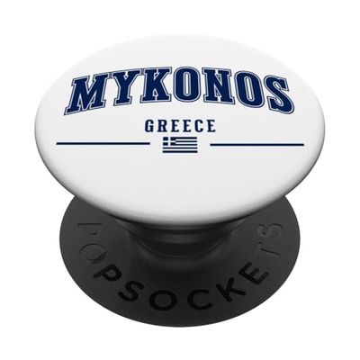 Mykonos Bandiera Grecia Isola Greca Vacanze Mar Egeo GPS PopSockets PopGrip Adesivo