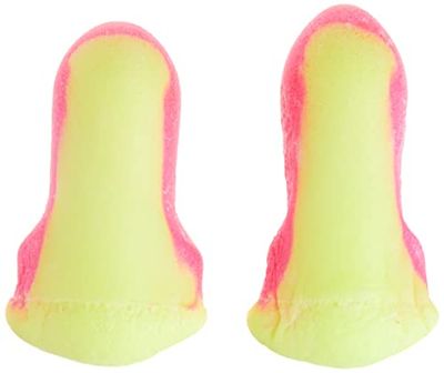 Honeywell Howard Leight 3301105 Individually Wrapped Laser-Lite Single Use Uncorded Earplugs, SNR 35 (Box of 200 pairs) Yellow/Pink