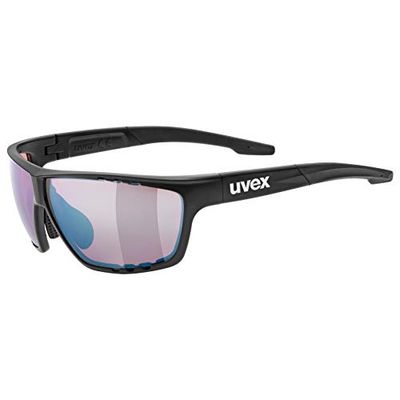 uvex sportstyle 706 CV, óculos desportivos unissexo, coloridos para realçar o contraste e o espelho, campo de visão anti-embaciamento, black matt/outdoor, one size