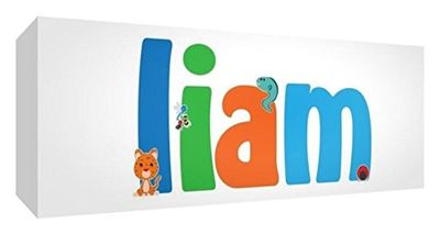 Little Helper LIAM1542-15DE tryck på kanvas personlig, pojknamn, liam, liten 30 x 84 cm flerfärgad