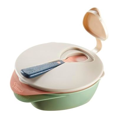 Tommee Tippee Easy Scoop matskålar med reselock och sked, 2 stycken