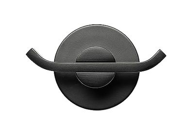 Croydex Metra Flexi-Fix - Gancho doble para bata, color negro mate