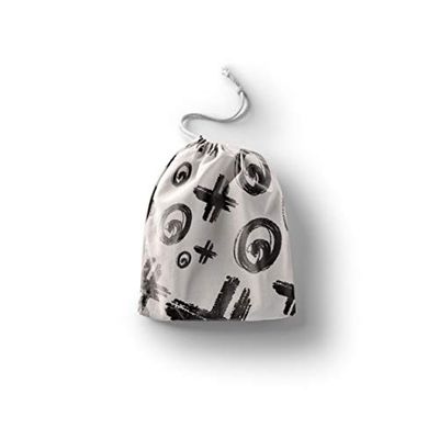 Bonamaison Impreso Algodón Bolsas con Cordón, Bolsa con Cordel para el Hogar y el Almacenamiento de Verduras, Bolso de Compras, Plegable, Ecologica, Reutilizables, Tamaño: 40x50 Cm