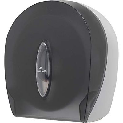 Georgia-Pacific GP 59009 Translucent Smoke Jumbo Jr. Bathroom Tissue Dispenser, 10.61" Width x 11.29" Height x 5.39" Depth