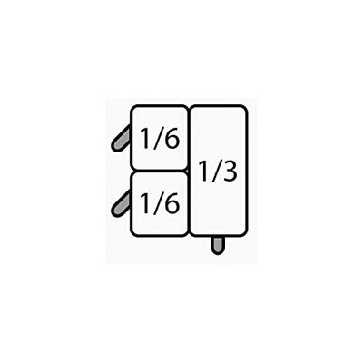 E7/CPCEXB Pastakorf-set: 2 x 1/6 GN + 1 x 1/3 GN