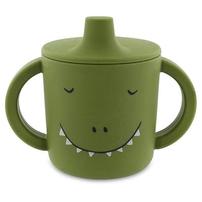 Trixie - Mr Dino Sippy Cup - 4m+ - 100% Food Grade Silicone - Green