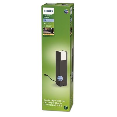 Borne extérieure PHILIPS Arbour - Basse tension 6W, 2700K - Anthracite - Alimentation non incluse