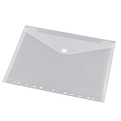 HF2 A4 Transparent Envelope Ring Binder with 11 Holes - White