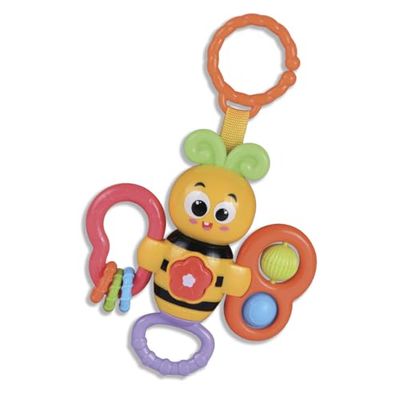 TACHAN - Sonajero mordedor abejita - Luces y Sonidos - Diferentes Funciones sensoriales - con Enganche para Colgar (CPA Toy Group 782T00925)